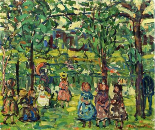 Children In The Park by Maurice Brazil Prendergast