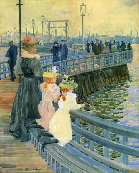 City Point Bridge by Maurice Brazil Prendergast