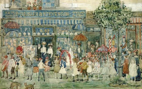Columbus Circle (new York) by Maurice Brazil Prendergast