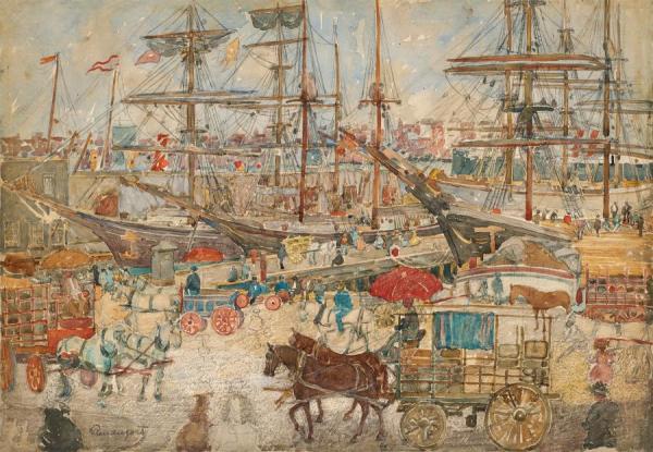 Maurice Brazil Prendergast Docks, East Boston