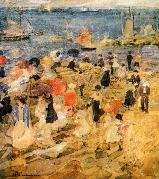 Early Beach by Maurice Brazil Prendergast