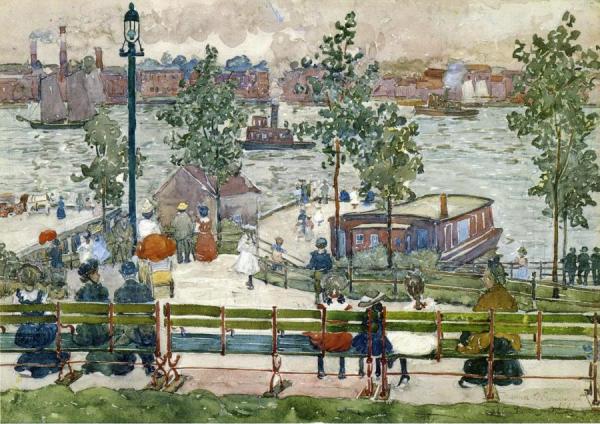 East River Park by Maurice Brazil Prendergast