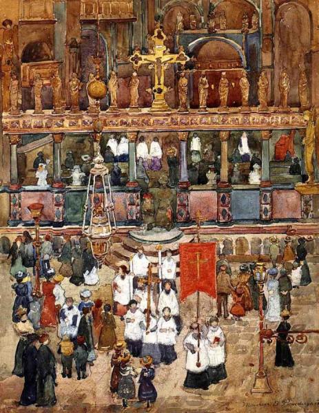 Easter Procession, St. Marks by Maurice Brazil Prendergast