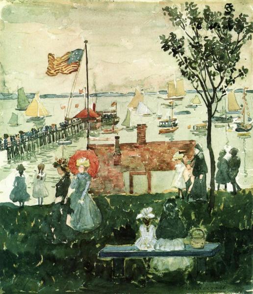 Excursionists, Nahant by Maurice Brazil Prendergast