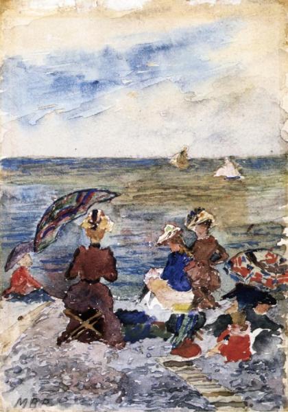 Figures On The Beach by Maurice Brazil Prendergast