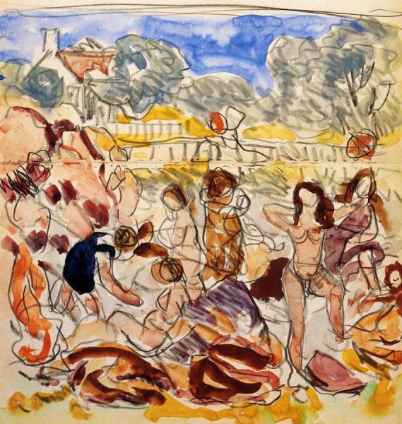 Figures On The Beach by Maurice Brazil Prendergast