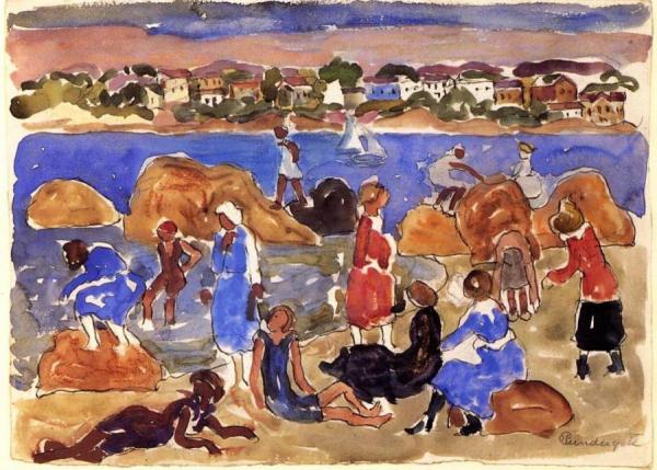 Maurice Brazil Prendergast Gloucester, Fishermen's Houses
