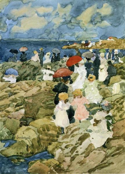Handkerchief Point (coastal Scene) by Maurice Brazil Prendergast