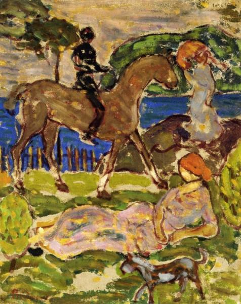 Idyllic Landscape by Maurice Brazil Prendergast