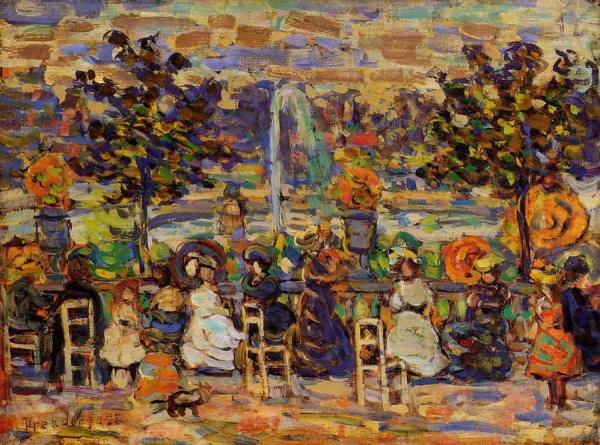 In Luxembourg Gardens by Maurice Brazil Prendergast