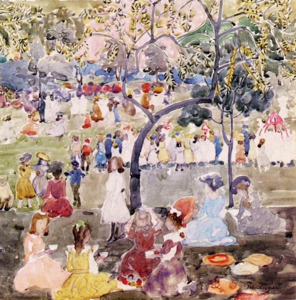 In The Park by Maurice Brazil Prendergast