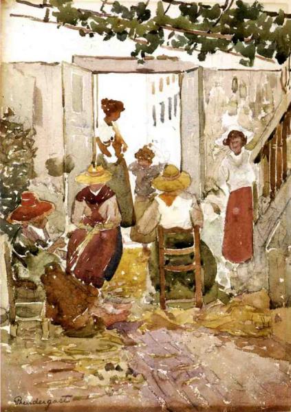 Lacemakers, Venice by Maurice Brazil Prendergast