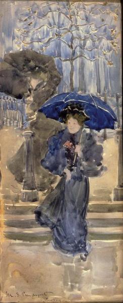 Ladies In The Rain by Maurice Brazil Prendergast