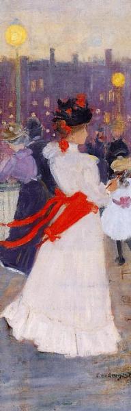 Lady With A Red Sash by Maurice Brazil Prendergast