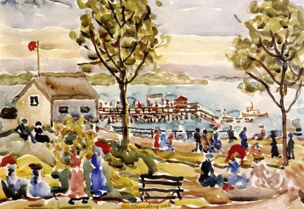 Landing Stage by Maurice Brazil Prendergast
