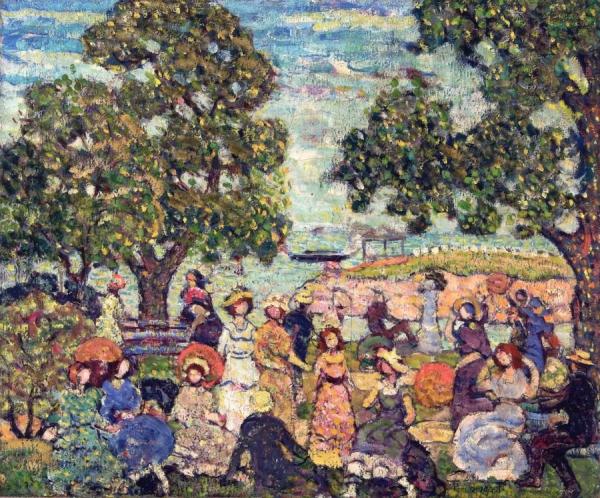 Landscape With Figures by Maurice Brazil Prendergast