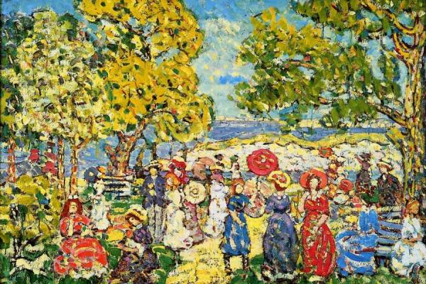 Landscape With Figures by Maurice Brazil Prendergast