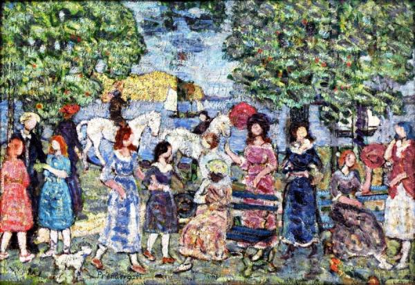 Landscape With Figures by Maurice Brazil Prendergast