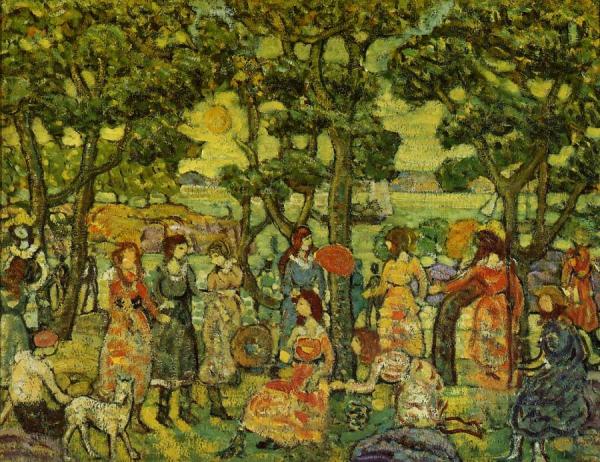 Landscape With Figures by Maurice Brazil Prendergast