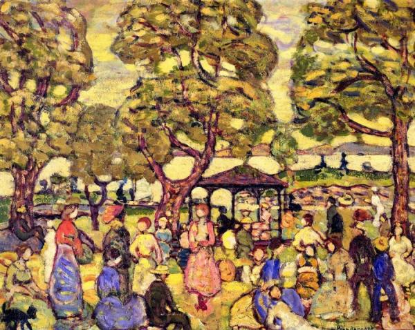 Landscape With Figures No. 2 by Maurice Brazil Prendergast