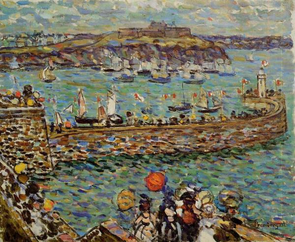 Lighthouse At St. Malo by Maurice Brazil Prendergast