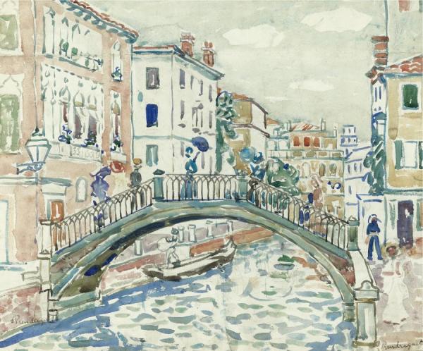 Little Bridge, Venice by Maurice Brazil Prendergast