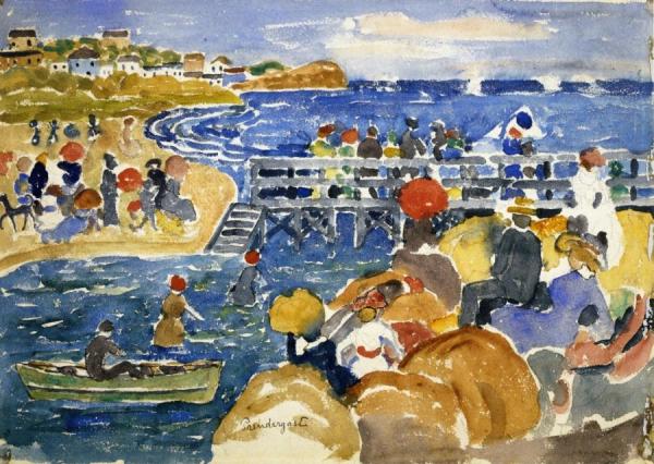 Long Beach by Maurice Brazil Prendergast