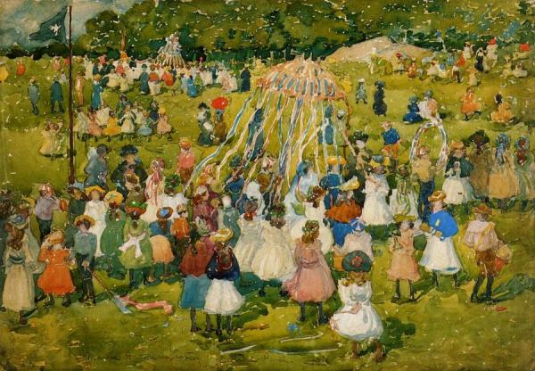 May Day, Central Park by Maurice Brazil Prendergast