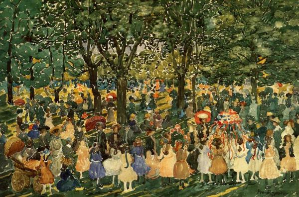 May Day, Central Park by Maurice Brazil Prendergast