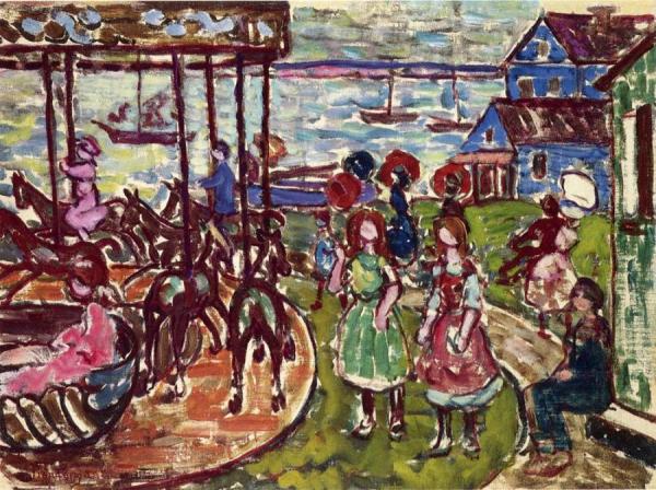 Merry-go-round by Maurice Brazil Prendergast