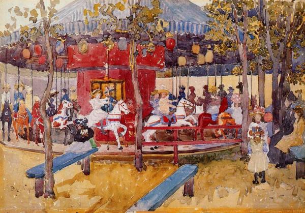 Merry-go-round, Nahant by Maurice Brazil Prendergast