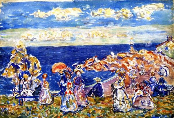 On The Beach by Maurice Brazil Prendergast