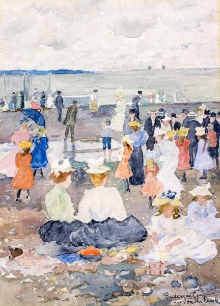 On The Beach by Maurice Brazil Prendergast