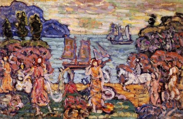 On The Shore by Maurice Brazil Prendergast
