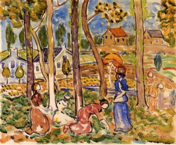 Picking Strawberries by Maurice Brazil Prendergast