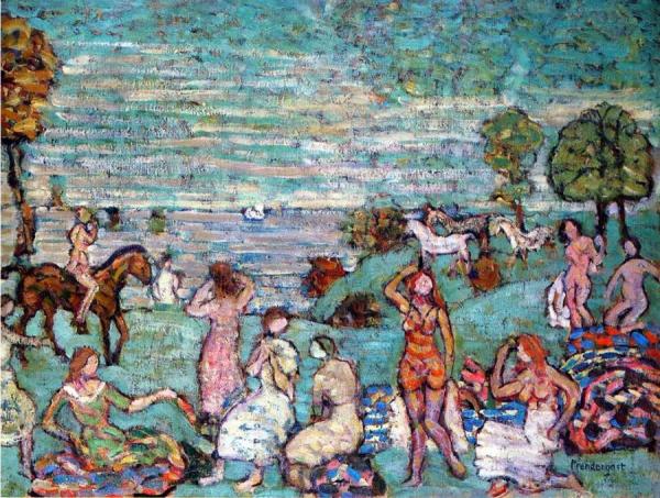 Picnic By The Sea by Maurice Brazil Prendergast