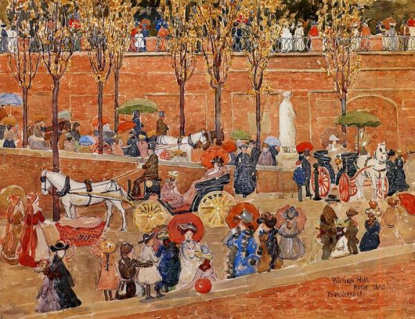 Pincian Hill, Rome by Maurice Brazil Prendergast