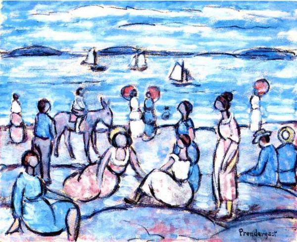 Playing At Salem, Massachusetts by Maurice Brazil Prendergast