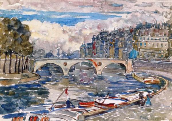 Pont Marie by Maurice Brazil Prendergast