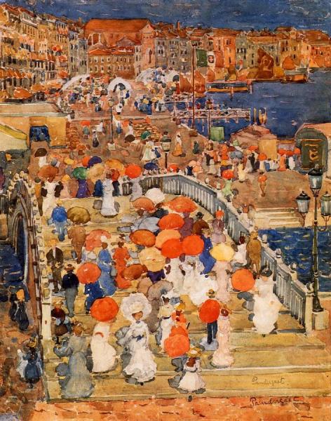 Ponte Della Paglia by Maurice Brazil Prendergast