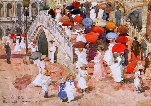 Ponte Della Paglia by Maurice Brazil Prendergast
