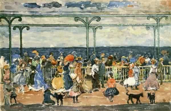 Promenade At Nantasket by Maurice Brazil Prendergast