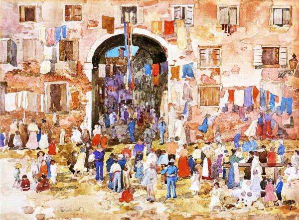 Riva Degli Schiavoni by Maurice Brazil Prendergast