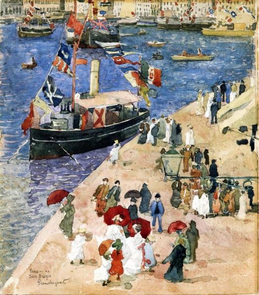 Riva San Biagio, Venice by Maurice Brazil Prendergast