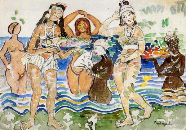 Sea Maidens by Maurice Brazil Prendergast