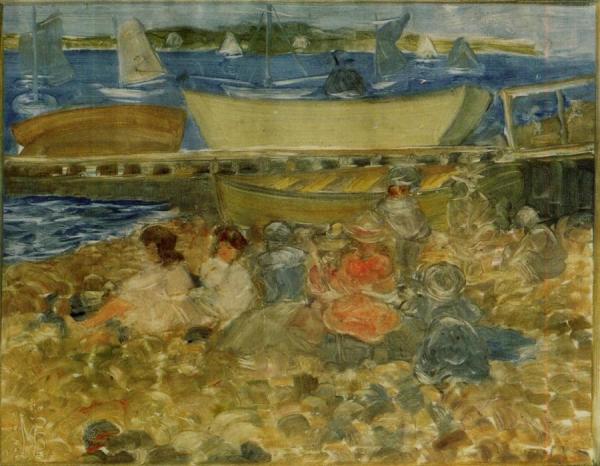 Shipyard: Children Playing by Maurice Brazil Prendergast