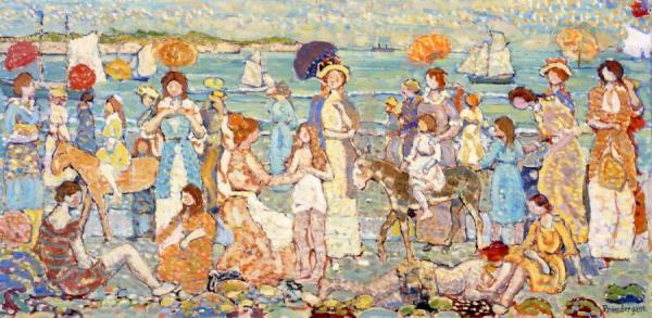 The Beach 'no. 3' by Maurice Brazil Prendergast