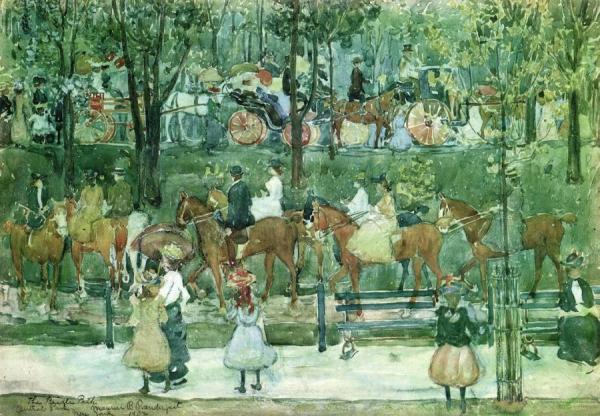 The Bridle Path, Central Park by Maurice Brazil Prendergast
