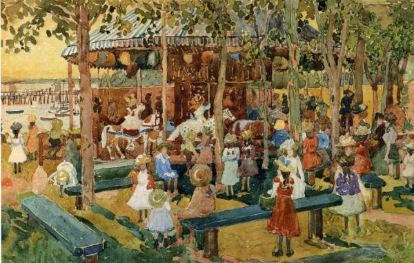The Flying Horses by Maurice Brazil Prendergast