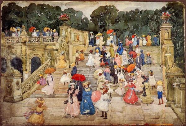The Mall, Central Park by Maurice Brazil Prendergast